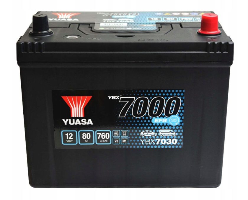 Акумулатор Yuasa ybx 7030 12v 80 ah 760a plus efb